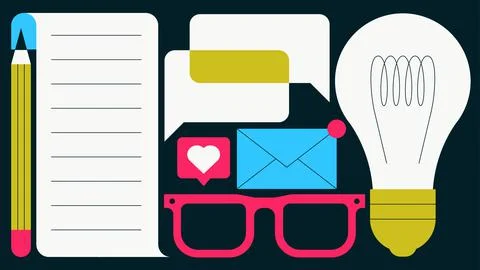 Storytelling Flat Concept Illustration Stock Illustration