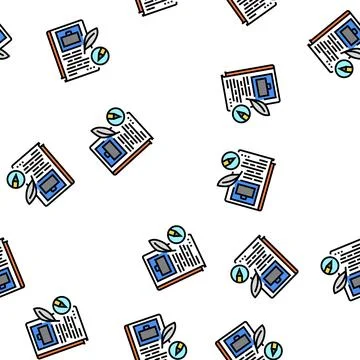 Storytelling writing vector seamless pattern Illustrazione stock