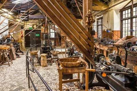 Stott Park Bobbin Mill working museum in Lake District, UK Stock Photos