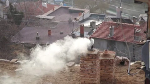 The stove is burning in the house Stock Footage 168444581