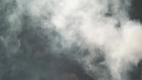 The stove is burning in the house Stock Footage 169371142