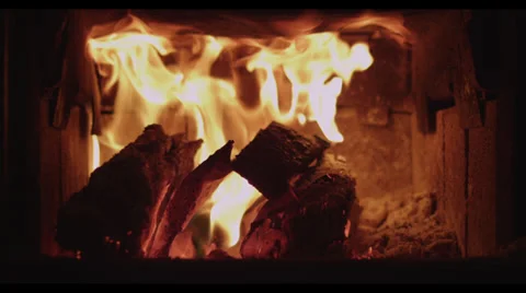 Stove Fire Stock Footage 31931469