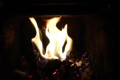 Stove Fire Stock Photos