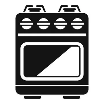 Stove flame icon simple vector. Gas cooker Stock Illustration
