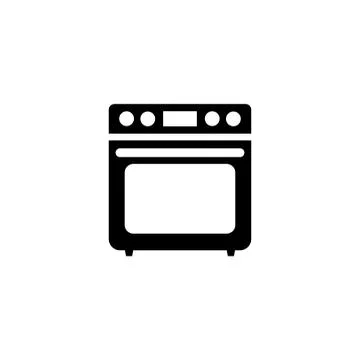 Stove Flat Vector Icon Stock Illustration