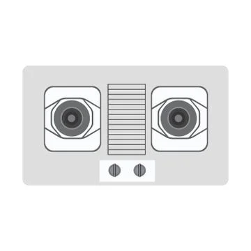 Stove gas vector kitchen icon cooking oven illustration cooker food home burn Stock Illustration