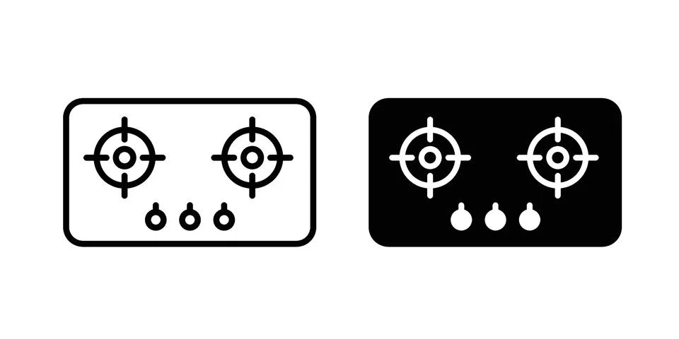 Stove icon design. Simple Vector illustrations.. 库存插图