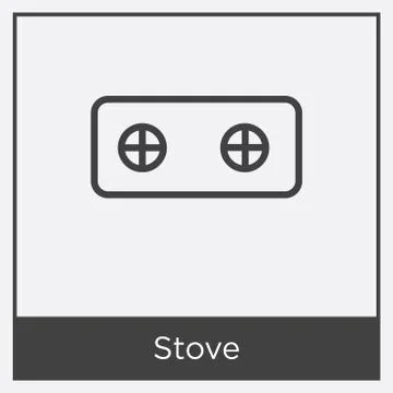 Stove icon isolated on white background Free Stock Illustration