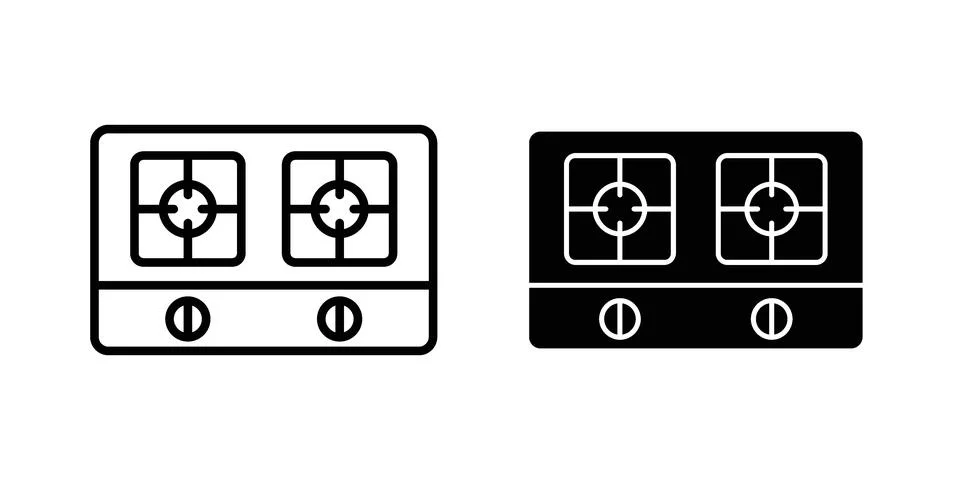Stove icon set. Vector EPS 10 스톡 일러스트