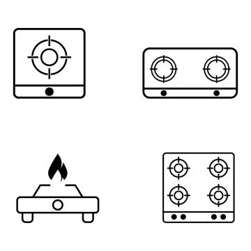 Stove icon vector Stock Illustration