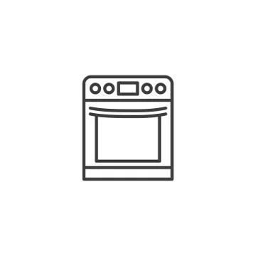 Stove icon vector on white background Stock Illustration