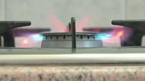 Stove ignition Stock Footage 62853274