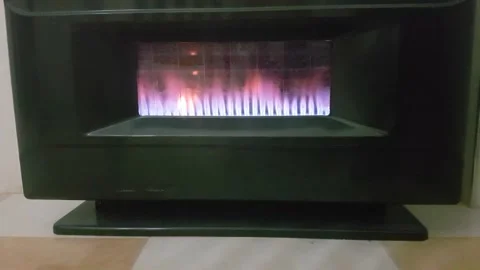A stove is lit in the winter Stock Footage 144790257