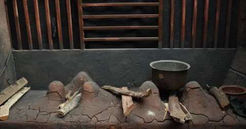 Stove at Rural Kitchen Vídeo Stock 337223439