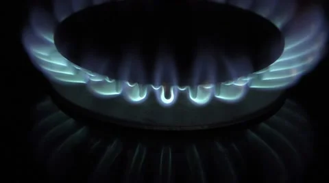 Stove top burner and reflection Stock Footage 43186529