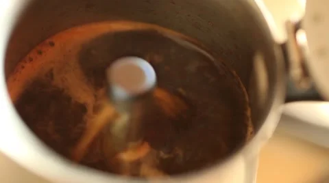 Stove top espresso coffee maker Stock Footage 45495660