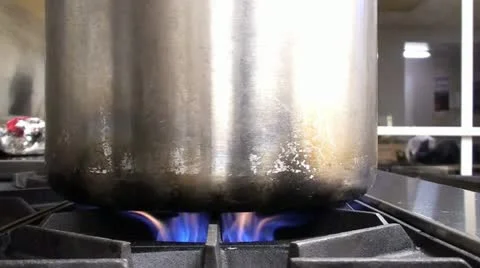 Stove Top Flame Stock Footage 12654851