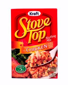 Stove top stuffing 库存照片