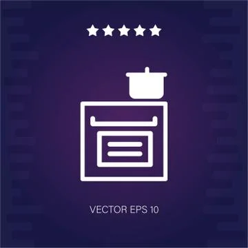 Stove vector icon Stock Illustration