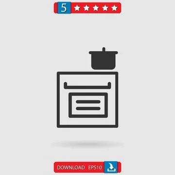Stove vector icon Stock Illustration