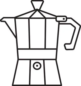 Stovetop coffee maker Stock Illustration
