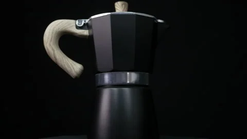 Stovetop Espresso Coffee Maker thunder Stock Footage 190653908