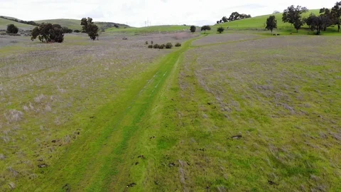 STP18_Moving forward going upwards tilting up revealing grassy field and hills Stock Footage 118851830