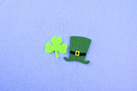 St.Patrick 's Day. Decor and celebration elements on a blue background. Free Stock Photos