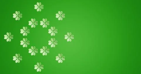St.Patrick 's Day. The figure of a star from a four-leaf clover Illustrazione stock