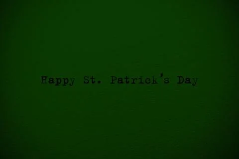 St.Patrick 's Day. On a green background, the inscription in the font of an o Stock Illustration