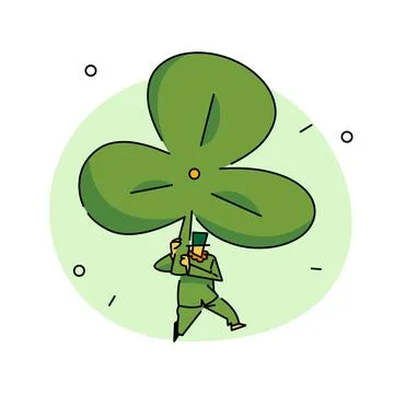 St.Patrick 's Day. Leprechaun with a pot of gold coins. Traditional nationa.. Stock Illustration