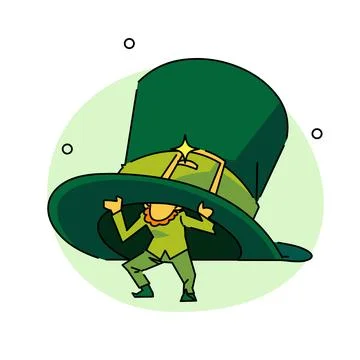 St.Patrick 's Day. Leprechaun with a pot of gold coins. Traditional nationa.. Stock Illustration