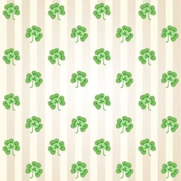 St.patrick's day's clovers pattern Stock Illustration
