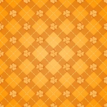 St.patrick's day's orange pattern Stock Illustration