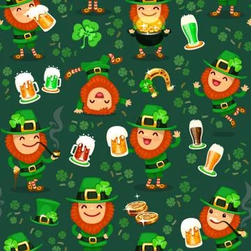 St.patrick's day's pattern Stock Illustration