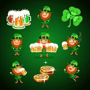 St.patrick's day's set Stock Illustration