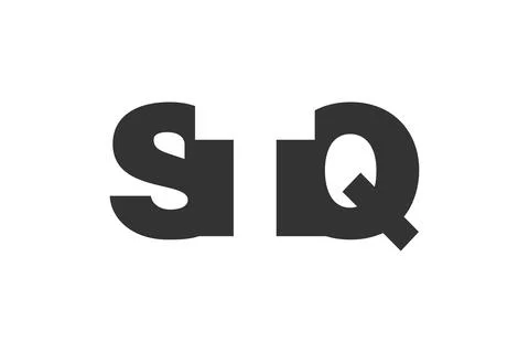 STQ logo design. Initial letter S T Q bold font style for tech startups, co.. Stock Illustration