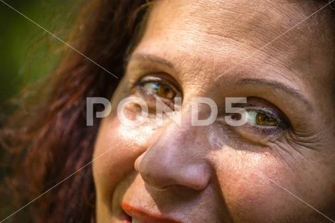 Strabismus of Venus of mature lady Stock Photos