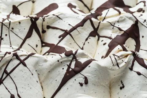 Stracciatella flavour gelato - full frame detail. Close up of an ice cream Stock Photos