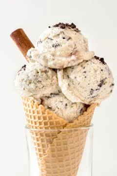 Stracciatella ice cream Stock Photos