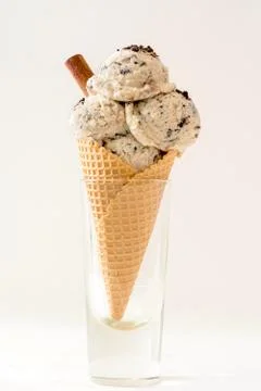 Stracciatella ice cream Stock Photos
