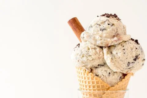 Stracciatella ice cream Stock Photos