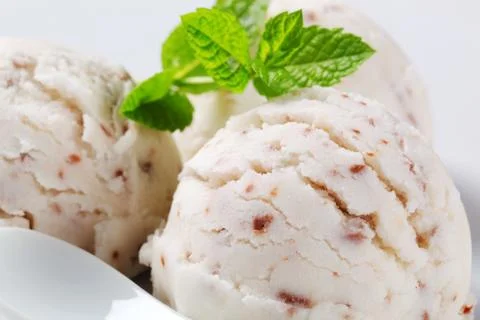 Stracciatella ice cream Stock Photos
