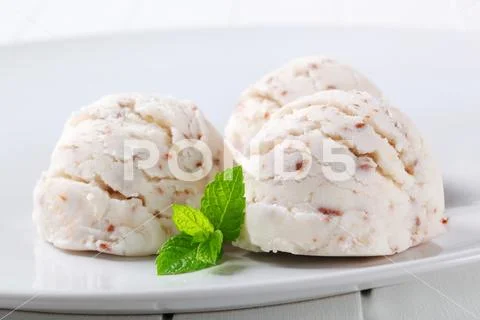 Stracciatella ice cream Stock Photos