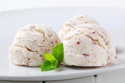 Stracciatella ice cream Stock Photos