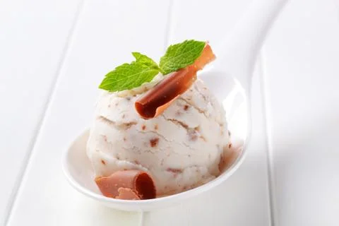 Stracciatella ice cream Stock Photos