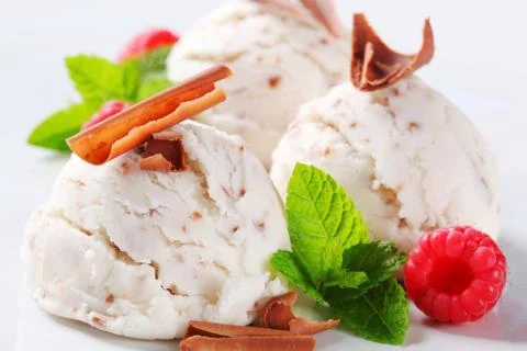 Stracciatella ice cream Stock Photos