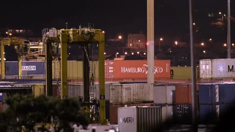 Straddle Cranes Stock Footage 170037129