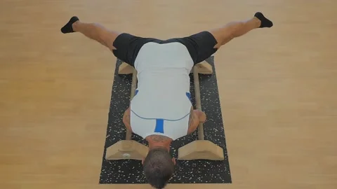 Straddle planche. Stock Footage 156448645