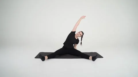 Straddle Stretch Stock Footage 314194865